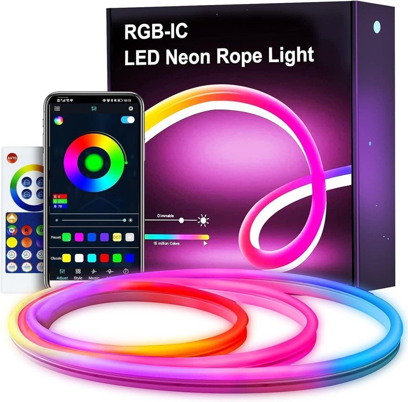 KIZJORYA RGB neon LED strip light 5m