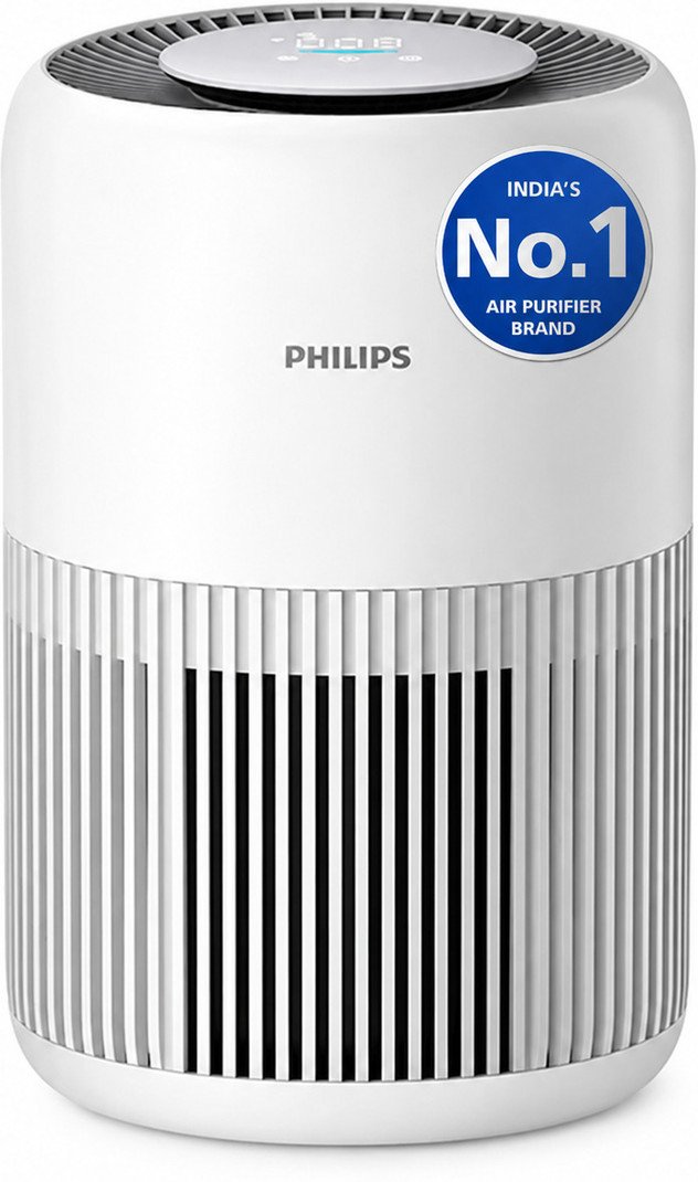 Philips AC0920/60 PureProtect Mini 900 series air purifier in arctic white, compact design with AQI display