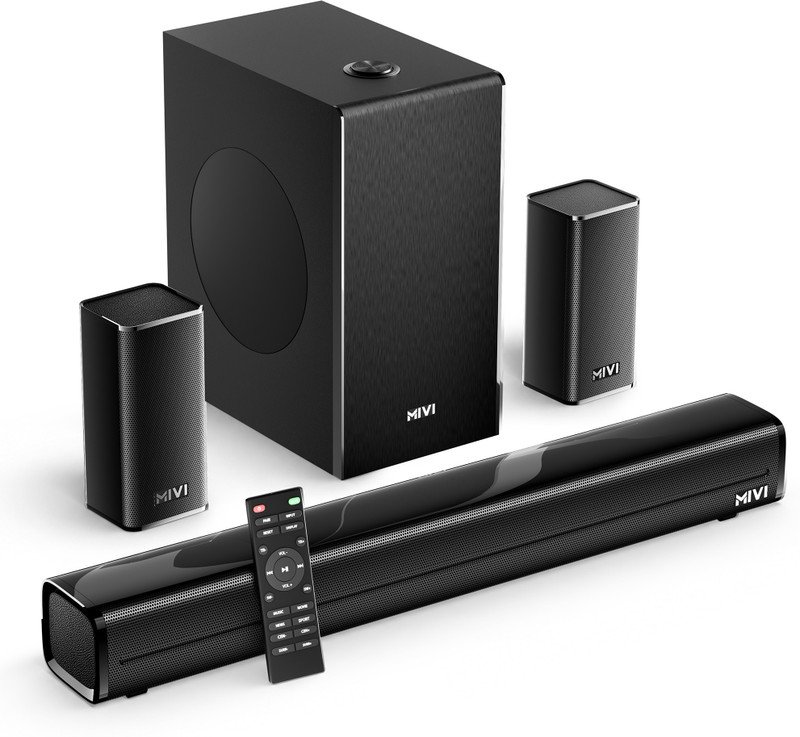 Mivi Fort H350 5.1 channel soundbar system with subwoofer and satellite speakers