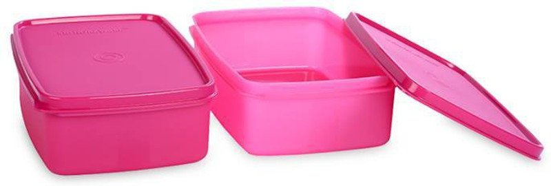 Signoraware 1.2 litre plastic grocery containers pack of 2 in pink