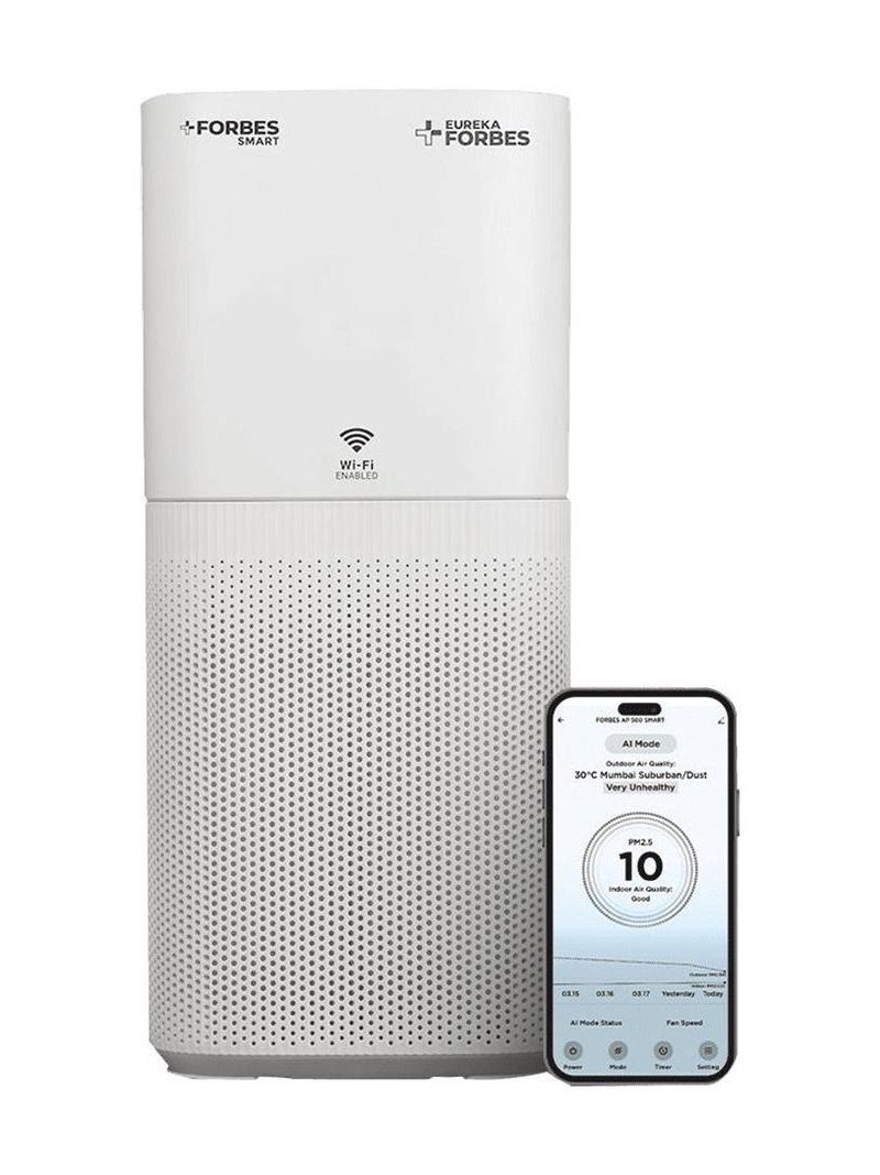 Eureka Forbes Smart Air Purifier 500 in white with True HEPA H13 and plasma filtration