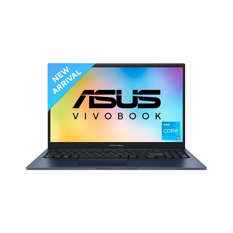 ASUS Vivobook 15 X1504ZA-NJ321WS laptop in quiet blue, open front view