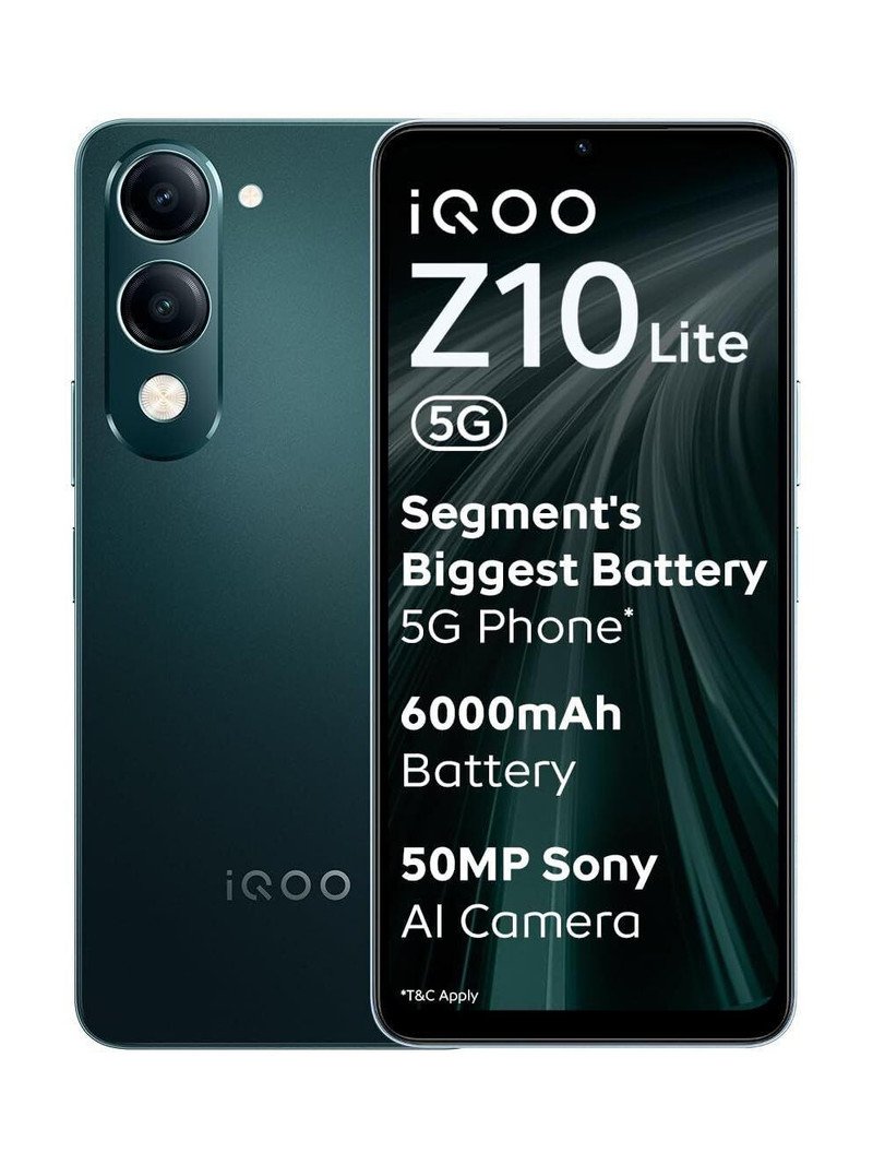 iQOO Z10 Lite 5G smartphone Cyber Green