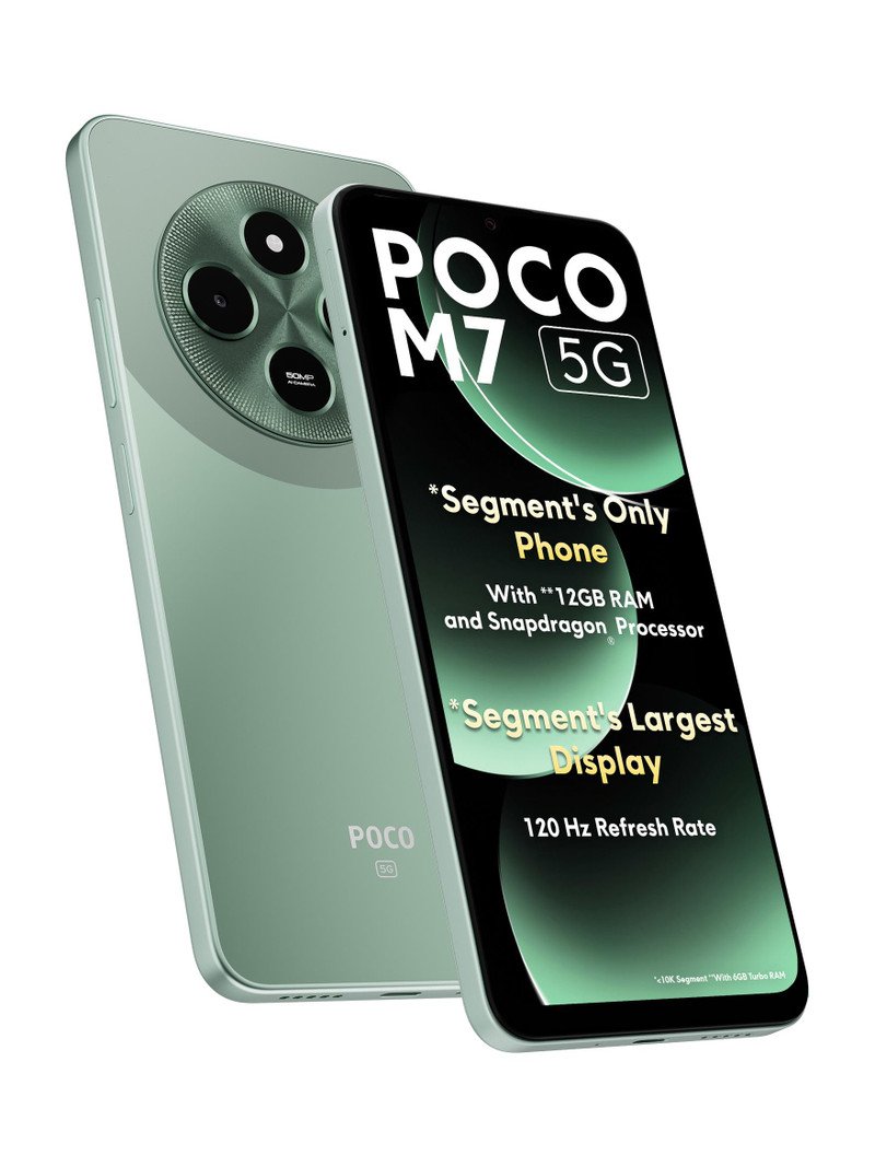 POCO M7 5G smartphone Mint Green